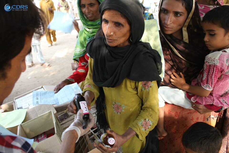 Medicines distributed to a family